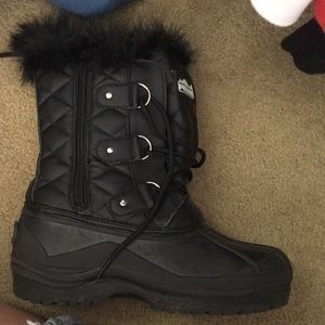 Polar womens leather snow boots